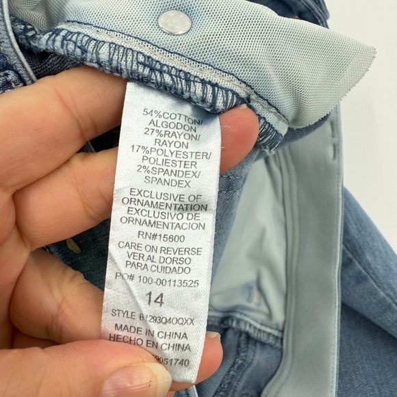 Democracy Jeans Women 14 Blue Light Wash Denim Stretch Ab Technology Skinny - Picture 9 of 15